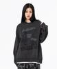 MOZMOZ Miyao Terry Brushed Pigment Oversized Sweatshirt Charcoal