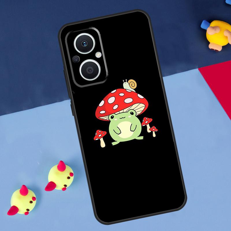 Kawaii Frog Mushroom For OPPO Reno 14F 13F 12F 11F 10 11 12 13 14 Pro 8T 7 8 Lite OPPO Find X6 X5 X8 X9 Pro Case