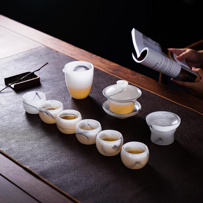 Chinese Glazed Kung Fu Tea Set (9-Piece Gift Box)