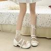 Fashion Women's 2025 Fall New Versatile Shallow Opening Bow Single Shoes French Sweet Thick Heel Mary Jane Shoes