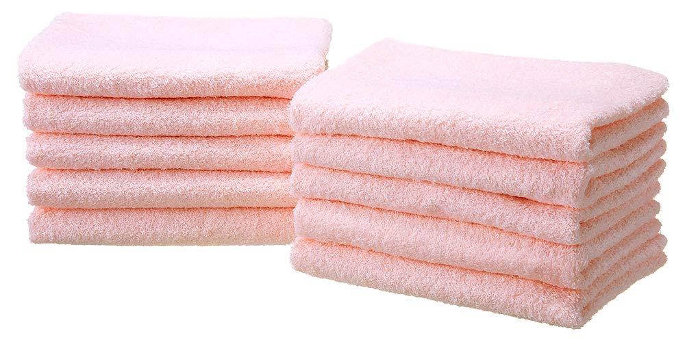 

Hotel Long, 10-Piece Set of Japanese-Made Senshu Towels (Approx. 32 x 100cm), Light Pink