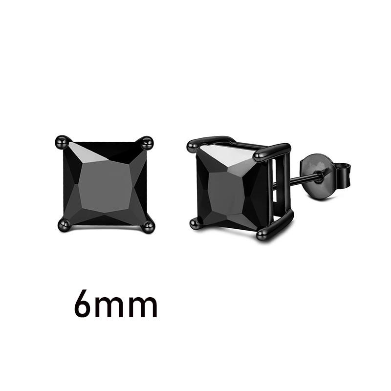 1 Pair Gothic Viking Rune Stud Earrings For Women/Men Stainless Steel Cubic Zirconia Rock Punk Piercing Jewelry