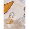 Yhpup Fashion Imitation Pearls Geometric Open Ring Adjustable 316L Stainless Steel Tarnish Resistant Finger Jewelry Wholesale