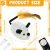 Cat Mouse Interactive Plush Toys LED Glow Electric Telecontrol Auto Rechargeable Pet Moving Mice Toy Realistic Kitten