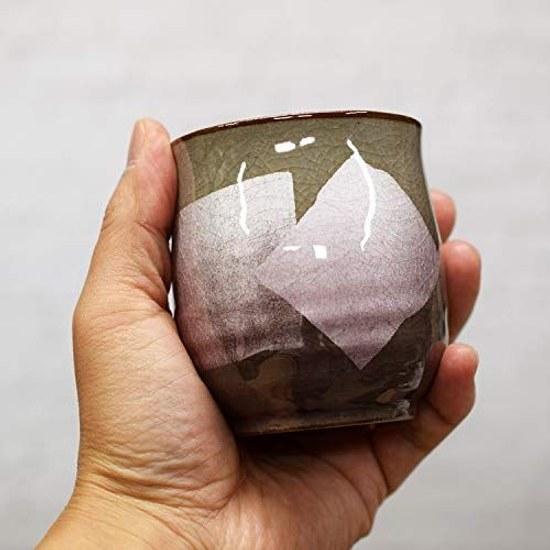 Waza No Kura Kutani Ware Teacup Silver Glaze Purple Ceramic Brand Japanese Tableware Rice Bowl Celebration 70th Birthday Gift