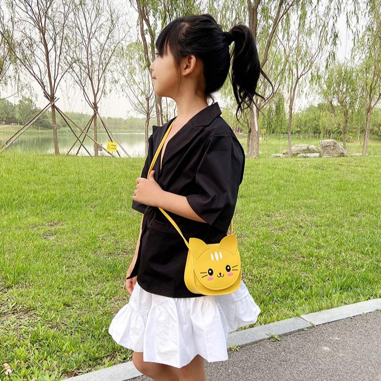 New Cute Cartoon Cat Shoulder Bag for Kids Boys Girls Mini Crossbody Purse Fashion Accessories Kids Backpack Coin Purse