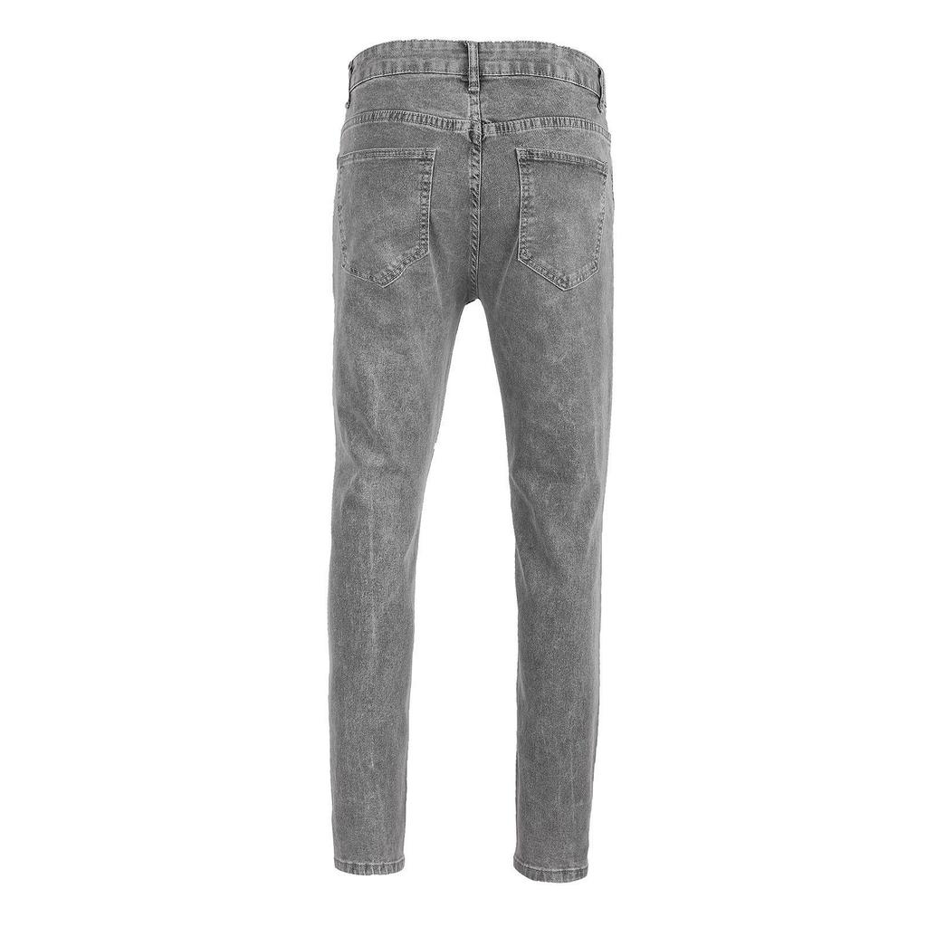 Slim Fit Black High-Waist Men's Denim Trousers