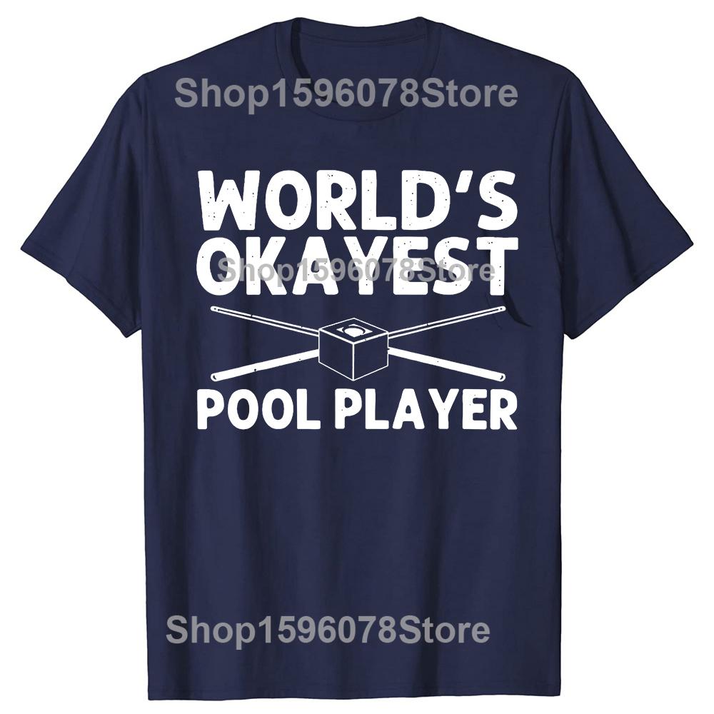 Funny Pool Art for Men Women Billiards Lover Pool Player T Shirts Men Casual Humor Streetwear Short Sleeve Crewneck Clothing