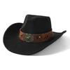 Suede Western Cowboy Hat Men's and Women's Retro Hat Belt Mauni Top Hat Ethnic Style Retro Jazz Hat
