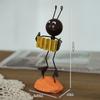 Reading Ant Metal Ant Ornament Garden Art Ant Miniature Sculpture Mini Figurine Miniature