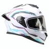 Motorcycle Helmet White Track Men's Helmet Locomotive Full Helmet Unisex Four Seasons Double Lenses