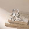 Lemegeton Large Flower Open Rings Women Stainless Steel Gold Color Adjustable Finger Ring Bohemian Jewelry Wedding Gift
