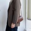 IELGY Shoulder Bag Messenger Bag Flap Metal Buckle Korean Version Black Shell Bag Simple PU Fashion Trend