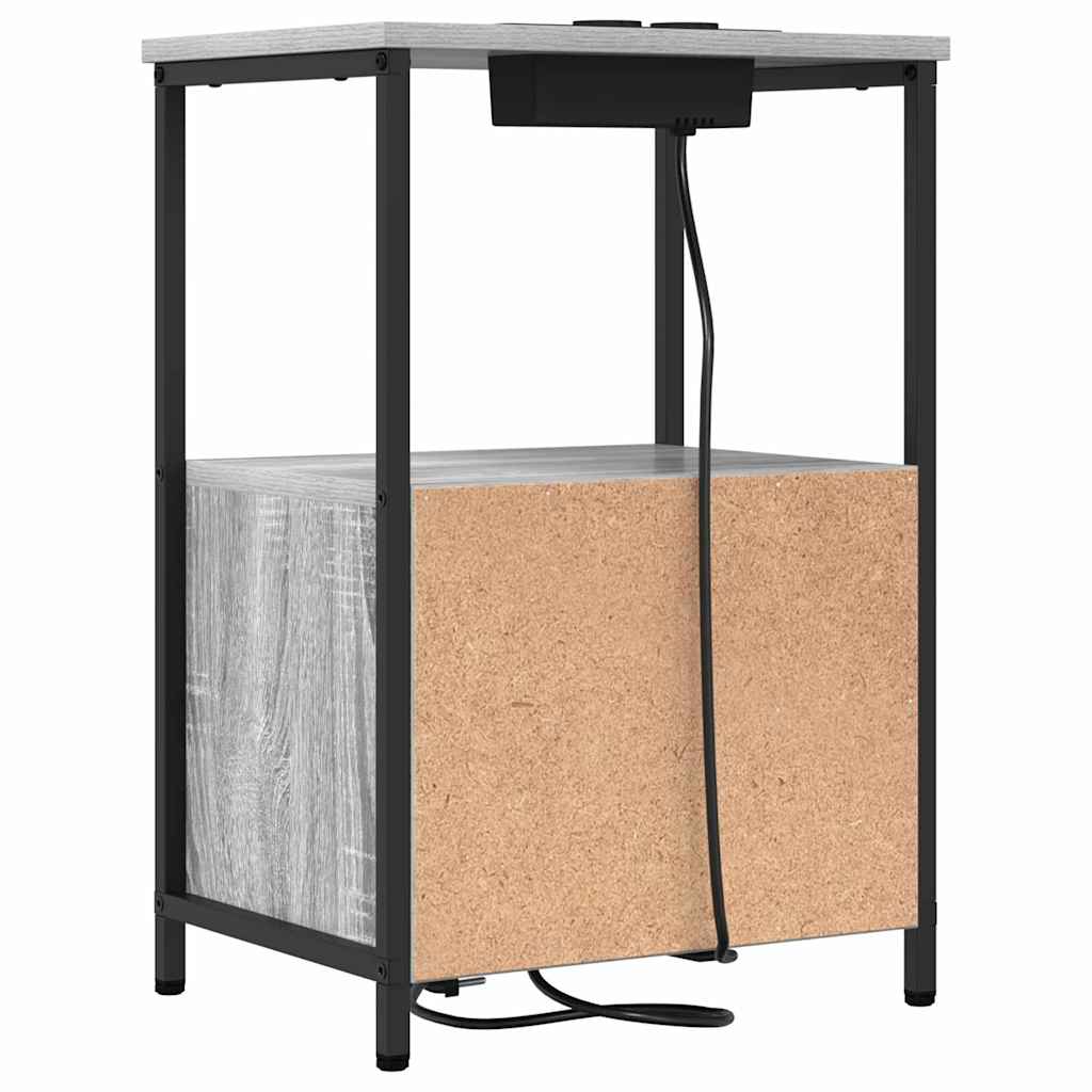 Nightstand Grey Sonoma 40 x 31 x 60 cm Particleboard