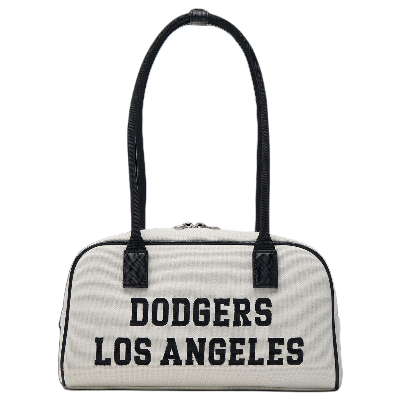 

New MLB Artificial Leather Shoulder Bag Shoulder Bag Toast Bowling Bag Unisex Cream White 3ABQL014N-07CRM 31.0*10.9*16.0CM