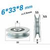 Metall-Riemenscheibe Zweifarbig Optional V-Nut Drahtnut Aufhängungsrad Führungsrad