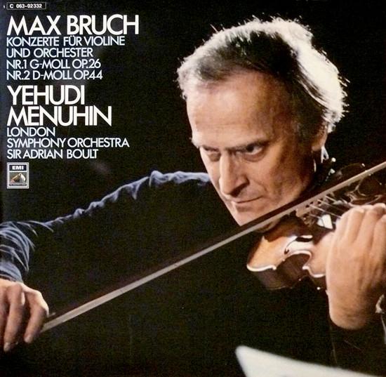LP Record MAX BRUCH - YEHUDI MENUHIN , LONDON - Konzerte Für Violine Und Orchester  1C06302332 EMI Electrola 1973 Germany Classical Used