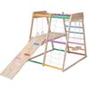 Indoor Toddler Climbing Set: Solid Wood Frame with Slide, Swing, and Rock Climbing Combination