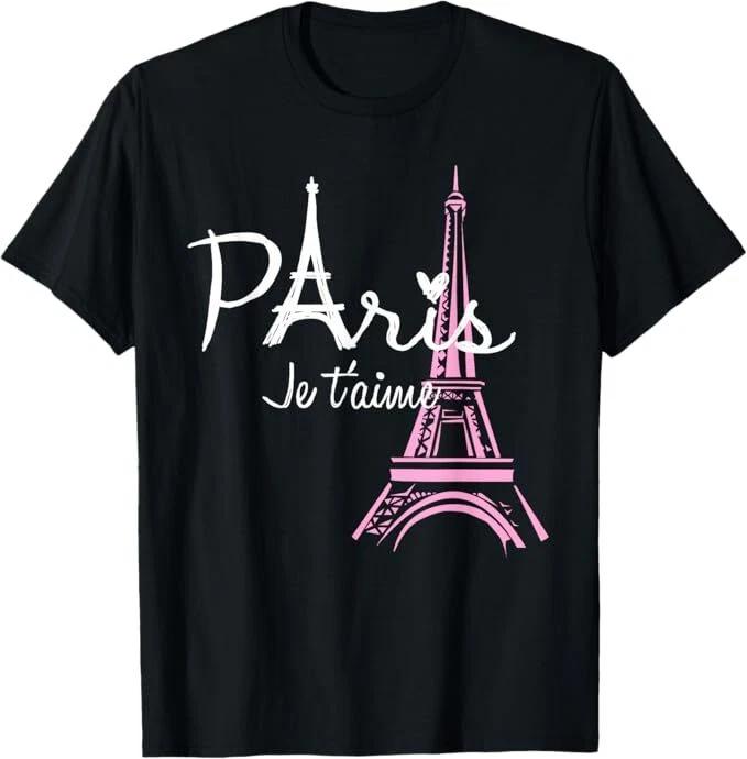 I Love Paris Eiffel Tower France French Souvenir T-Shirt S