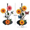 1 Stück Metallkunst Sonnenblume Küchenpapierhalter Küchen-Dekorationszubehör Zimmer Wohnzimmer Schmetterling 3D Küchenpapierhalter