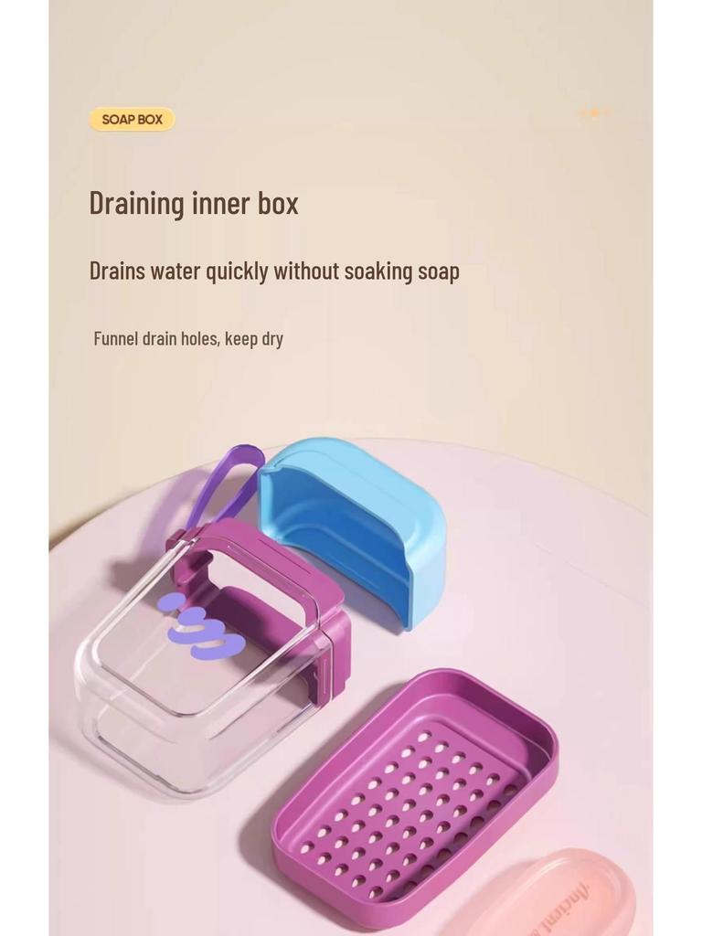 Travel Soap Box: Compact, Portable with Double-Layer Drainage and Advanced Sealing - Newcomer Discount 5 Yuan
