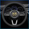 For Mazda 6 3 CX5 5 2 323 CX7 Demio Atenza Axela MX30 CX30 CX3 CX9 RX8 RX7 ABS Car Steering Wheel Center Emblem Sticker Accessories