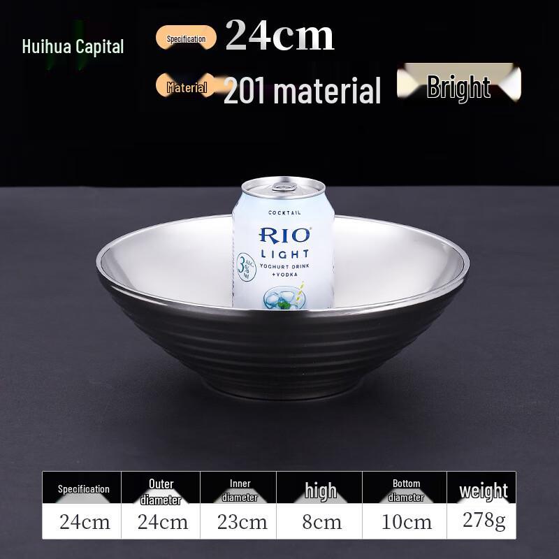 HUIHUADU Stainless Steel Insulated Ramen/Rice Bowl