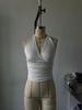 2026 European Summer Solid Color Spaghetti Strap Halter Vest: Versatile, Slimming, Sexy Sleeveless Top for Women