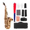 Mini Bb Soprano Saxophone Sax Brass Material Gold Laquer Surface Woodwind Instrument with Carry Case Gloves Cleaning