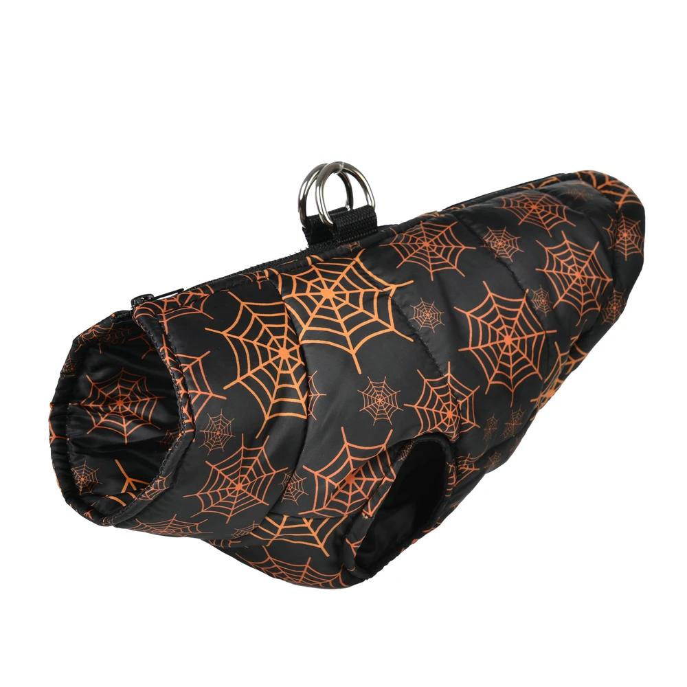 Halloween Dog Jacket Coat Autumn Winter Puppy Clothes For Small Medium Dogs Cat Funny Pumpkin Print Pet Cosplay Costume Yorkie