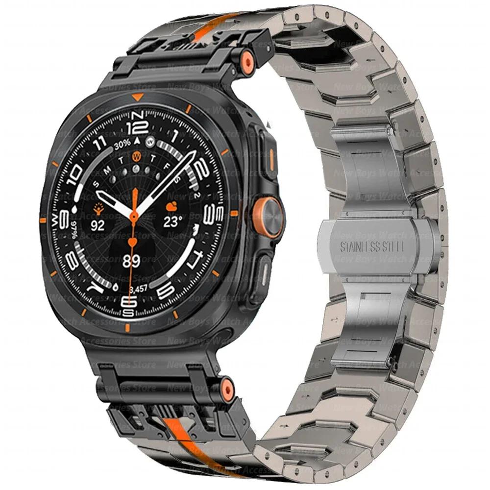 Stainless Steel Bracelet for Samsung Galaxy Watch Ultra 47mm Band for SAMSUNG 7 GALAXY ULTRA 47MM Men Business Strap Watchband