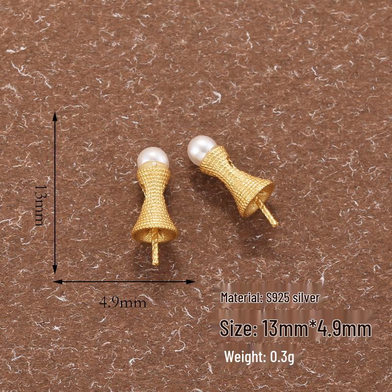 Gold Plated S925 Silver Butterfly Pearl Zircon Clasp DIY Bracelet Connector P24