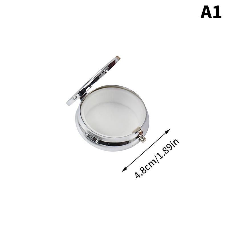 1 Stück Metall Pillendosen Medizin Organizer Container Medizin Fall Pille Candy Box Runde rechteckige Tablet Pillendose Container