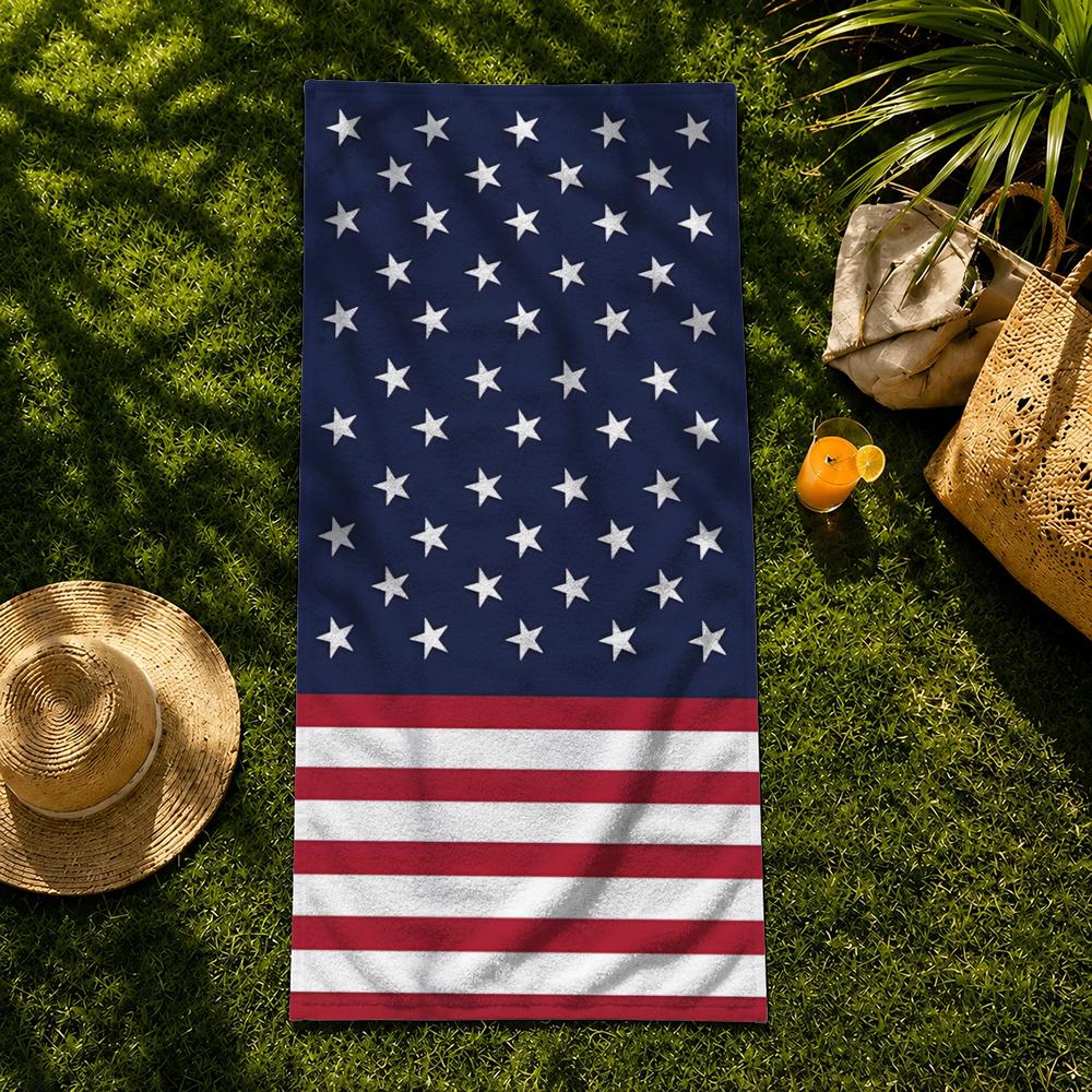 Pattern USA America Flag Towel Towel beach towel, quick drying absorbent bath towel for Swim,Gym,Camping,Outdoor hot