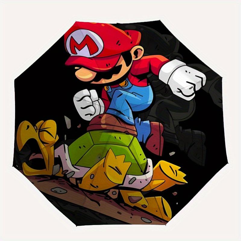 

1pc Mario Automatic Umbrella with Folding feature - Compact Travel Umbrella, Perfect Gift for Birthday, Christmas, 043