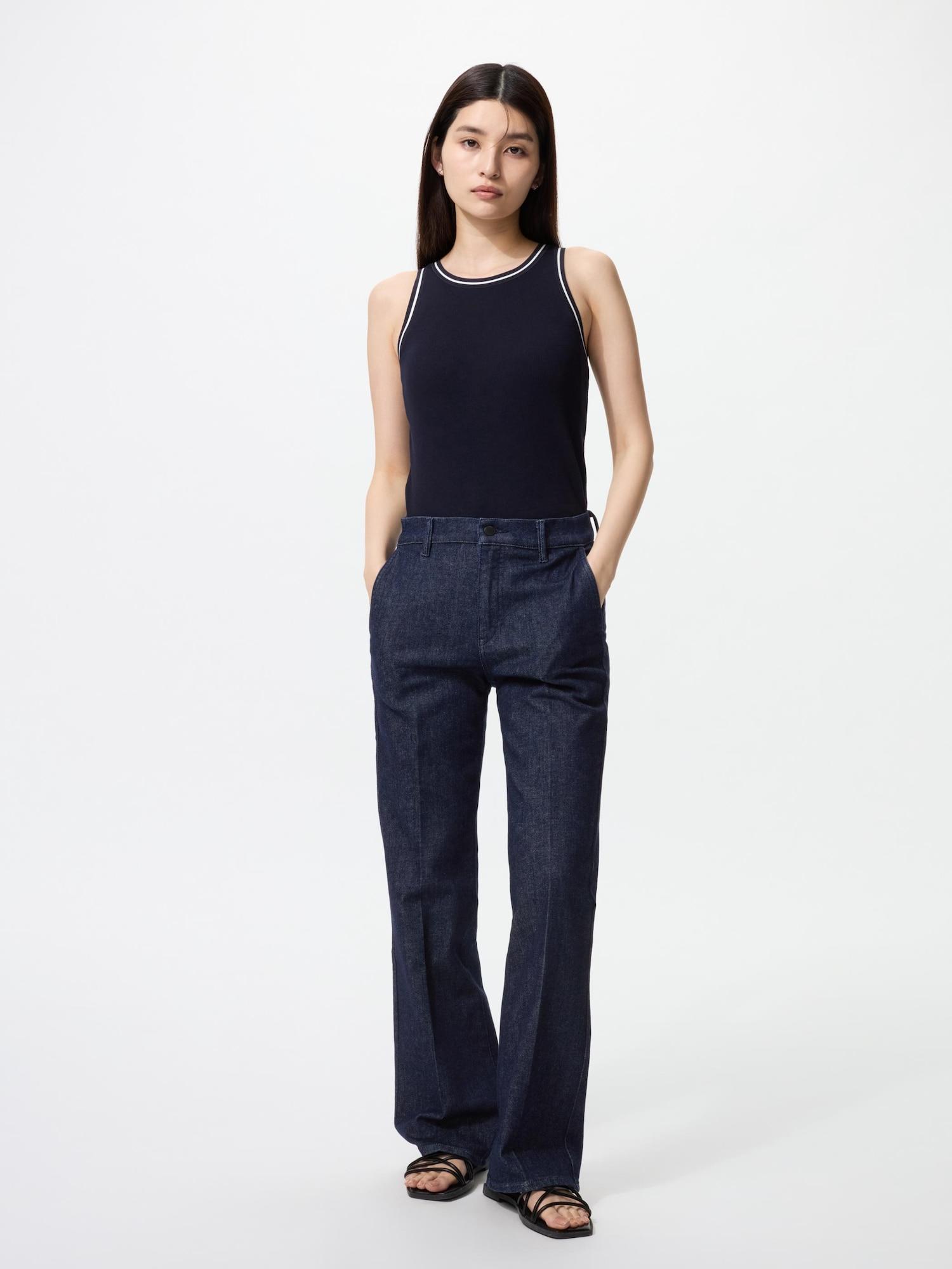 

Uniqlo Узкие расклешенные брюки 69 NAVY/WOMEN XL