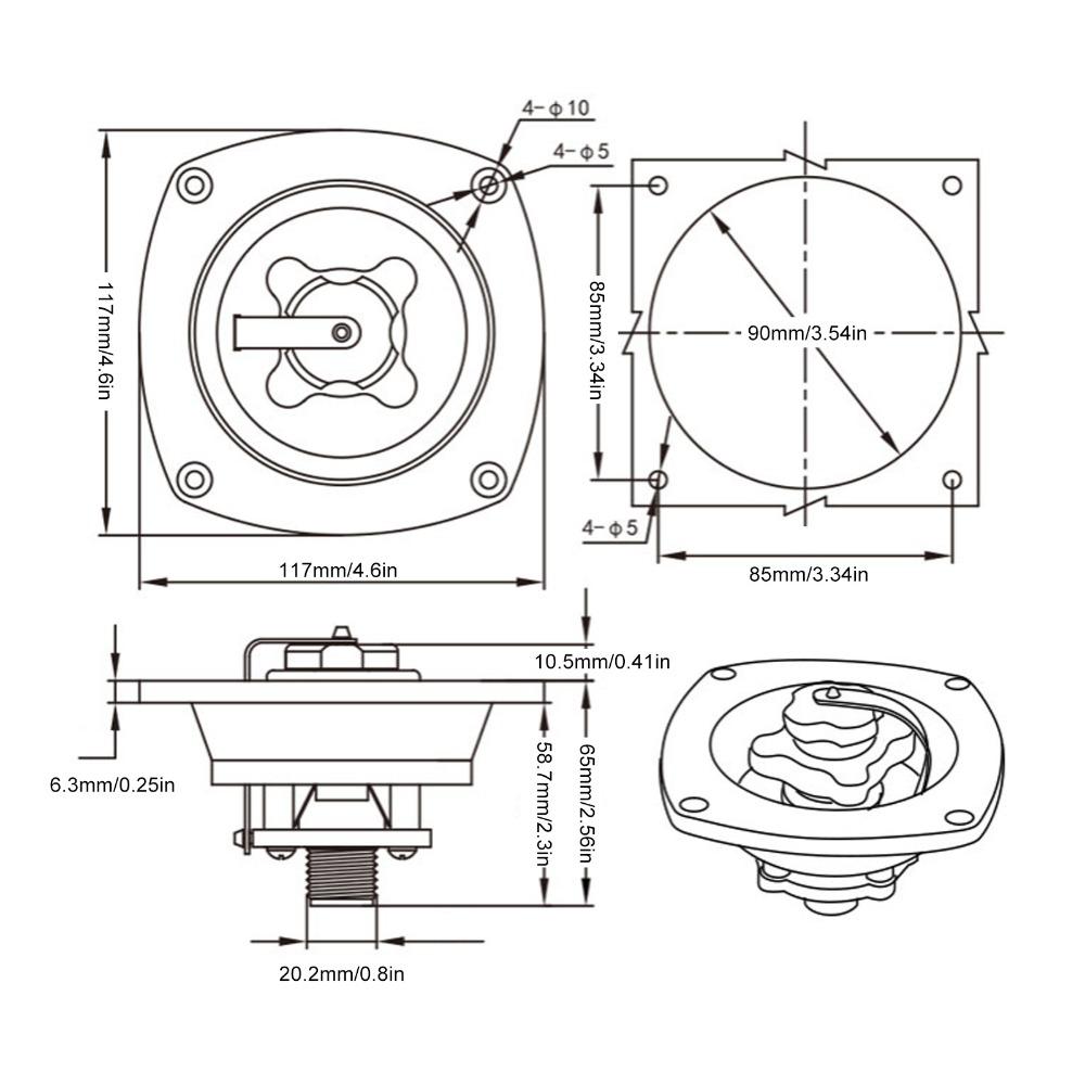 White Wall Mount Filler Regulator Built in Valve Fresh Water Injection Port  Camper