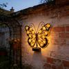 Zewnętrzna Lampa Ścienna Solarna z Dekoracją Motyla – Lampa Krajobrazowa do Ogrodu i Dziedzińca Willi / Lampka Ścienna Ambientowa