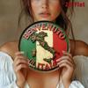 Vintage Italian Flag Metal Poster Welcome To Italy Bar Wall Decor