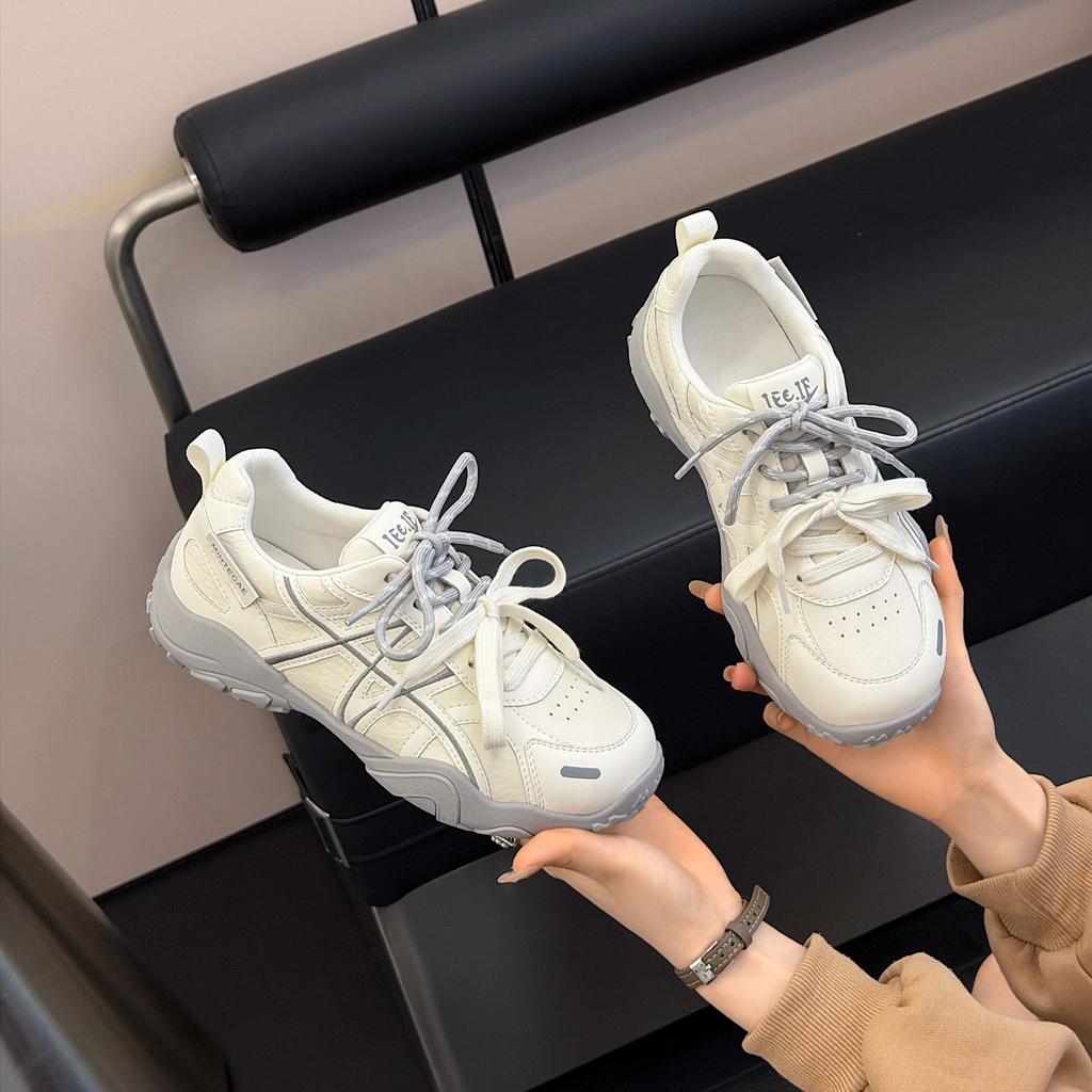Spring New Thick-soled German Training Shoes Women's Versatile Casual Shoes Soft-soled Long-standing Sports Running Shoes