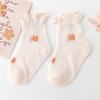 1-5Y Baby Girls Frilly Socks Floral Mesh Breathable Short Sock Anti-Skid Princess Socks for Toddler Child Summer Ankle Sock