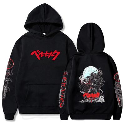 Anime mikina Berserk Mikiny Guts Pulóvre Mikiny Vrchné diely Ležérne Hip Hop Streetwear Oversize mikina s kapucňou Unisex Módne oblečenie