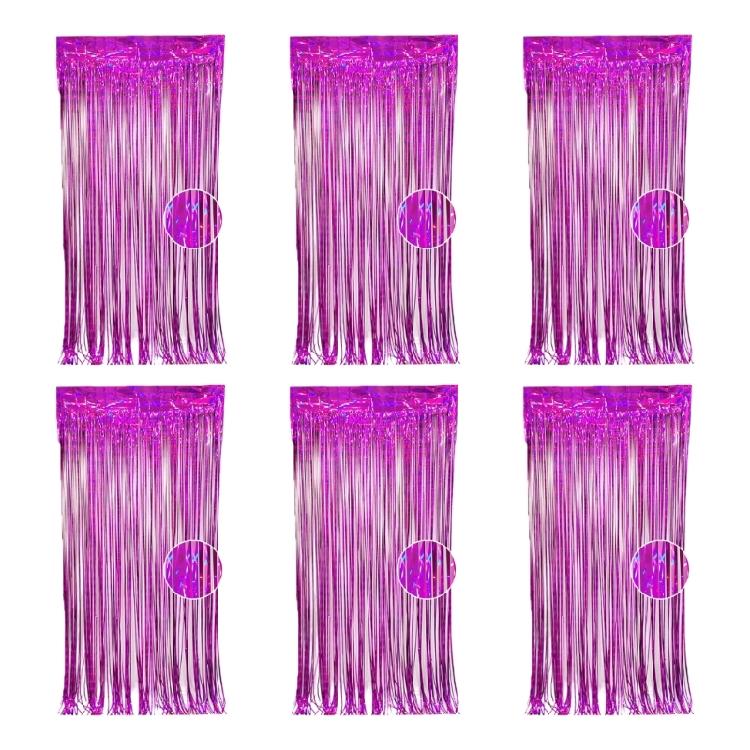 6Pcs Transparent Stage Background Curtains For Birthday Party Wedding Decoration Easy To Hanging Ornament