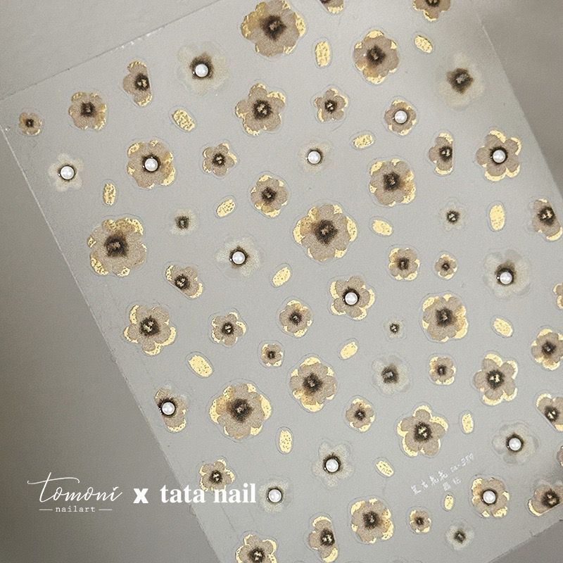 

Tomoni Brand Tata Cooperation Bright Crystal Nail Stickers Japanese-Style Retro Nail Sticker Vintage Flower Ta388 389