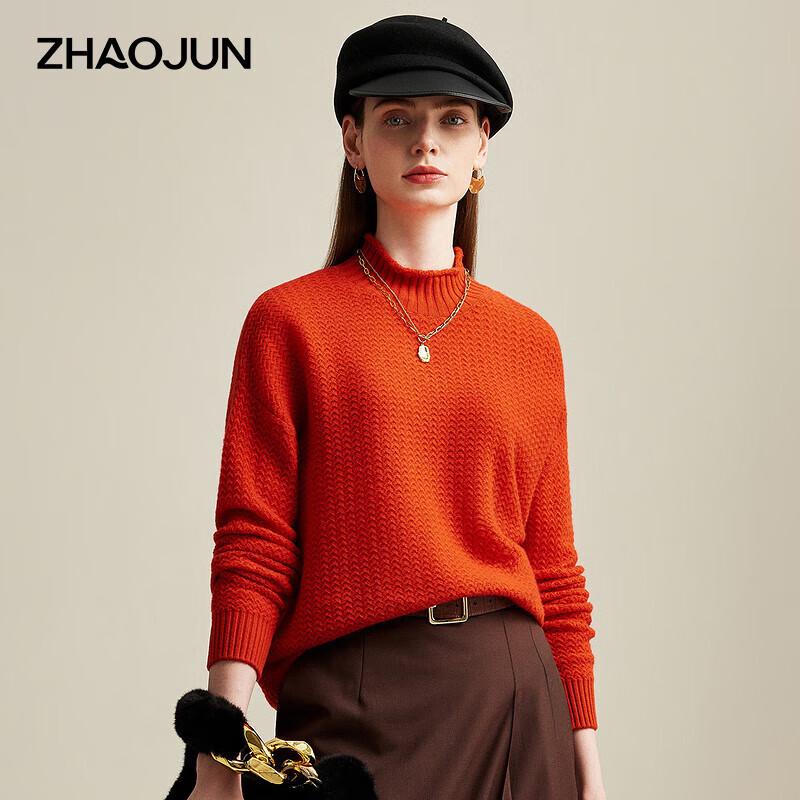 

Женский свитер Zhaojun из чистого кашемира с полувысоким воротником L