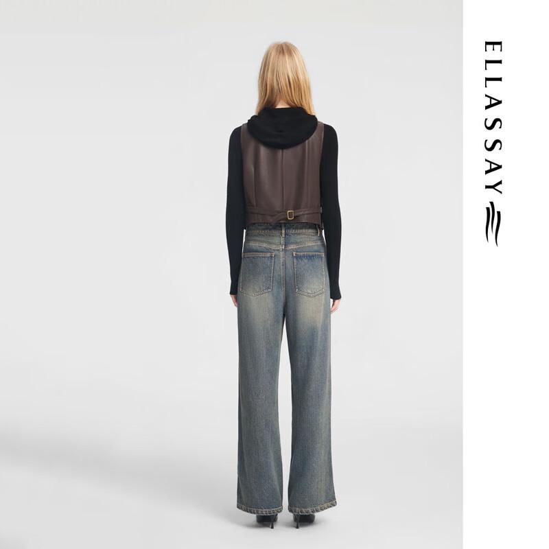 ELLASSAY Women's Hooded 99% Wool Knit Sweater