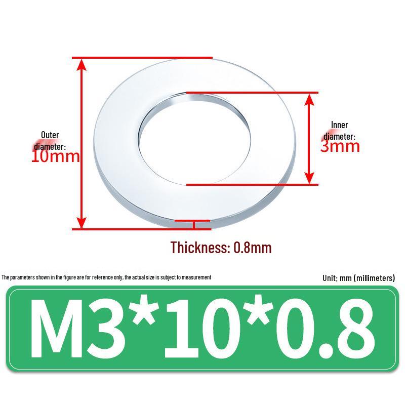Extra Large Galvanized Metal Flat Washer (Sizes M1.6-M14)