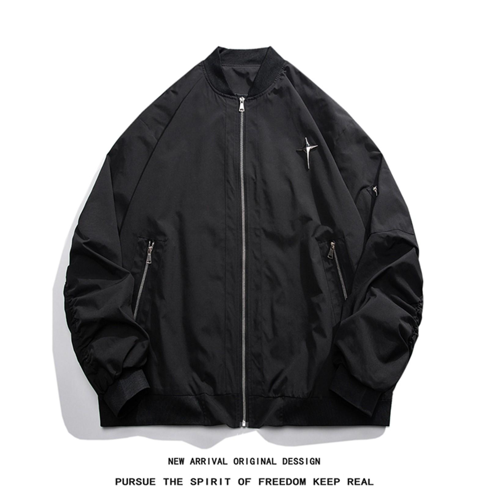 

Осенняя новая мужская свободная цветная куртка с капюшоном, пальто, кардиган, пальто XXXXXL чёрный