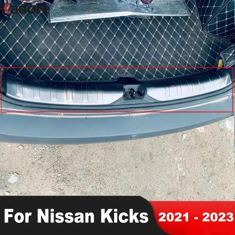 Car Accessories For Nissan Kicks    Steel Inner Rear Tunk Bumper Cover Trim Tailgate Door Sill Plate Guard Pad