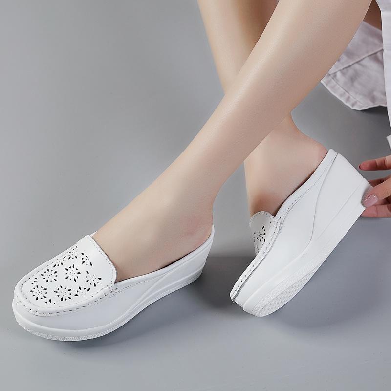 Chaussures d'été pour femme Sandales à plateforme Compensées Tongs Pantoufles pour femme Chaussures décontractées à enfiler Sandales compensées confortables pour femme